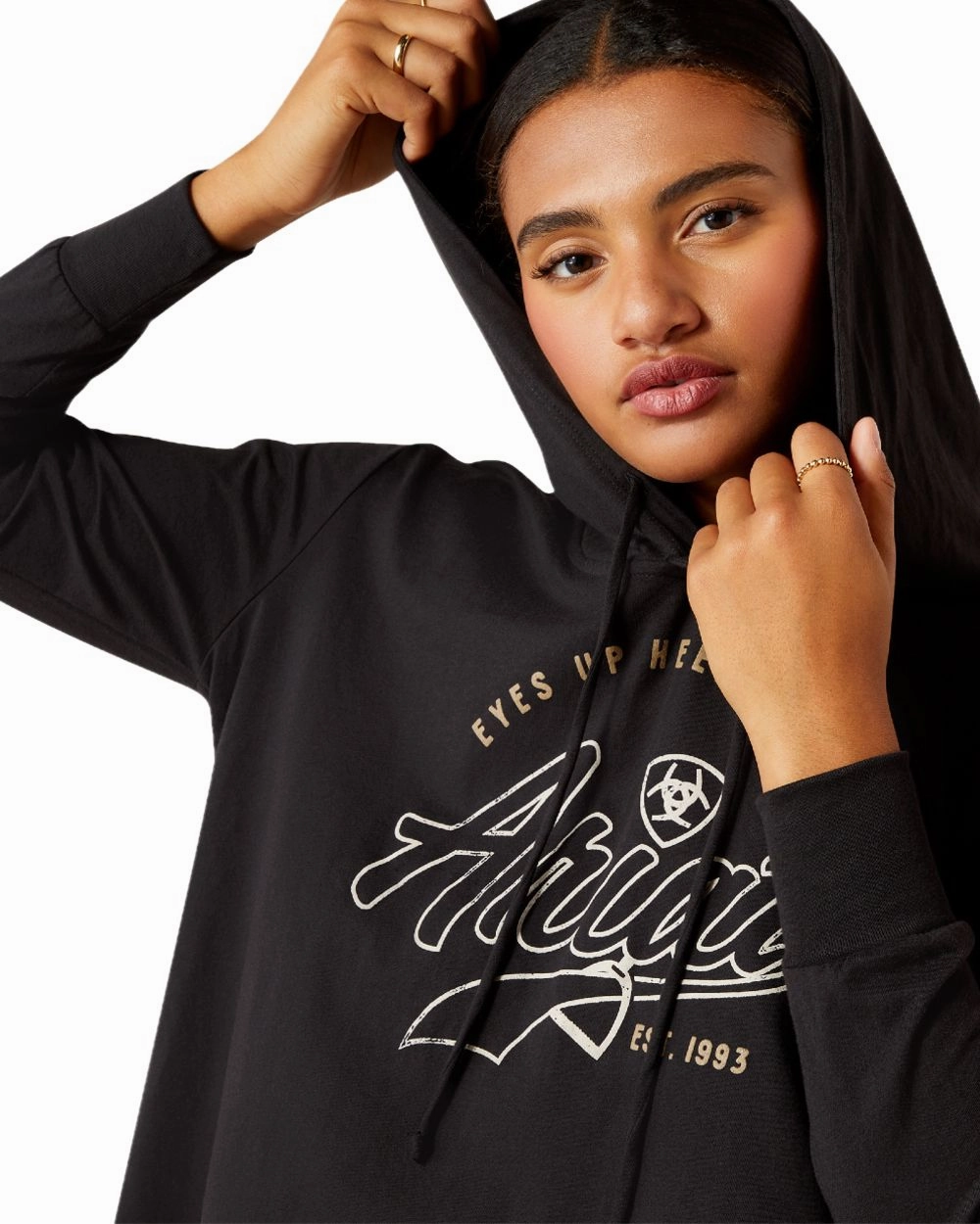 Ariat Womens Heels Down Hoodie T-Shirt