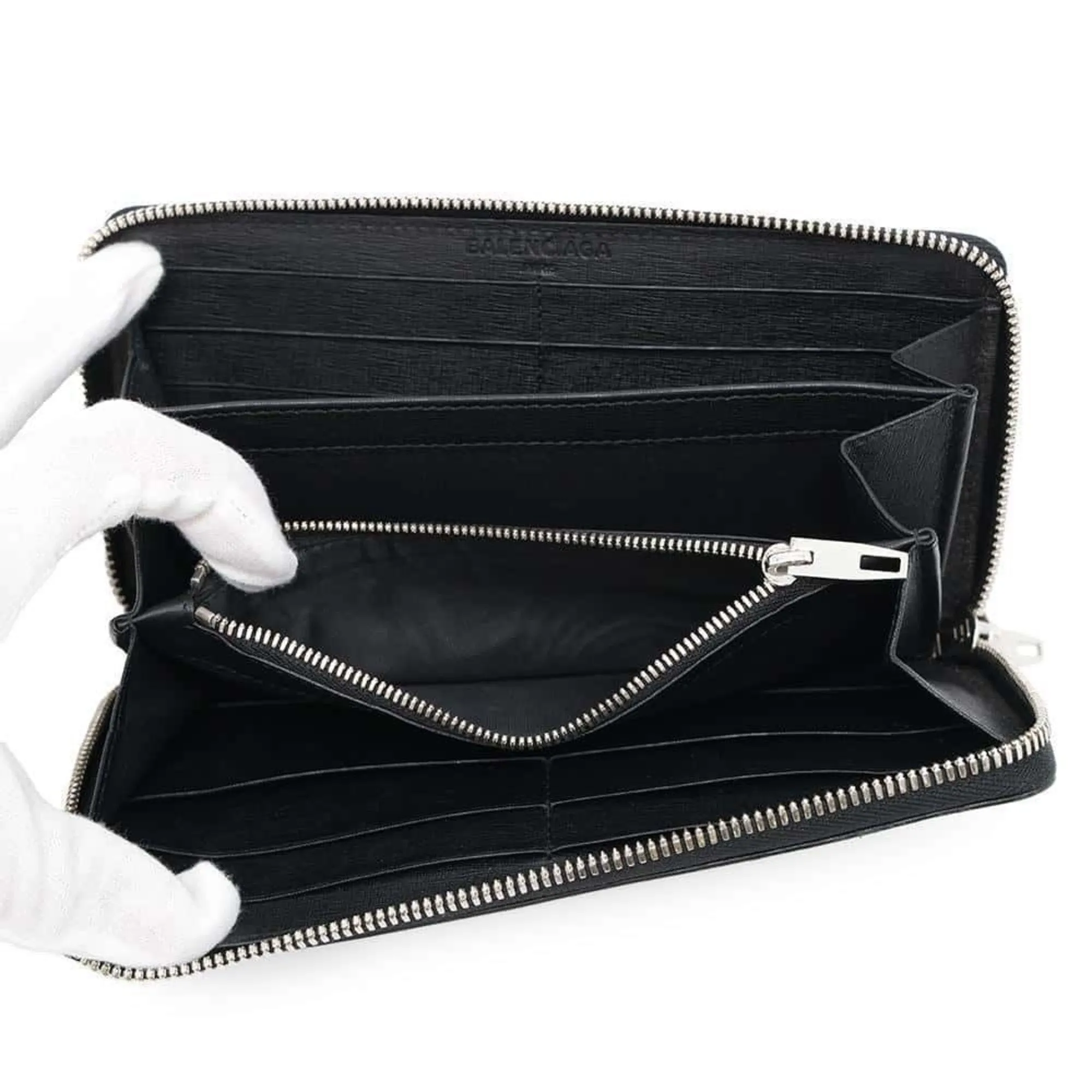 Balenciaga Leather Long Wallet (Bi-Fold) (Pre-Owned)