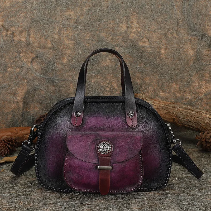 Best Brown Leather Womens Vintage Handbag Handmade Crossbody Purse for Ladies