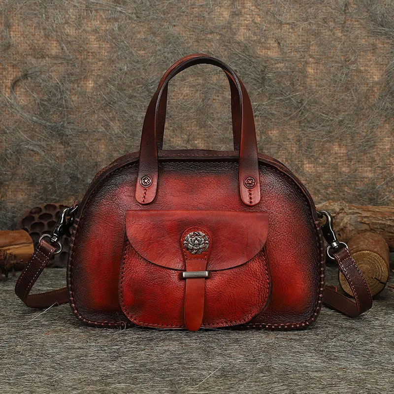 Best Brown Leather Womens Vintage Handbag Handmade Crossbody Purse for Ladies