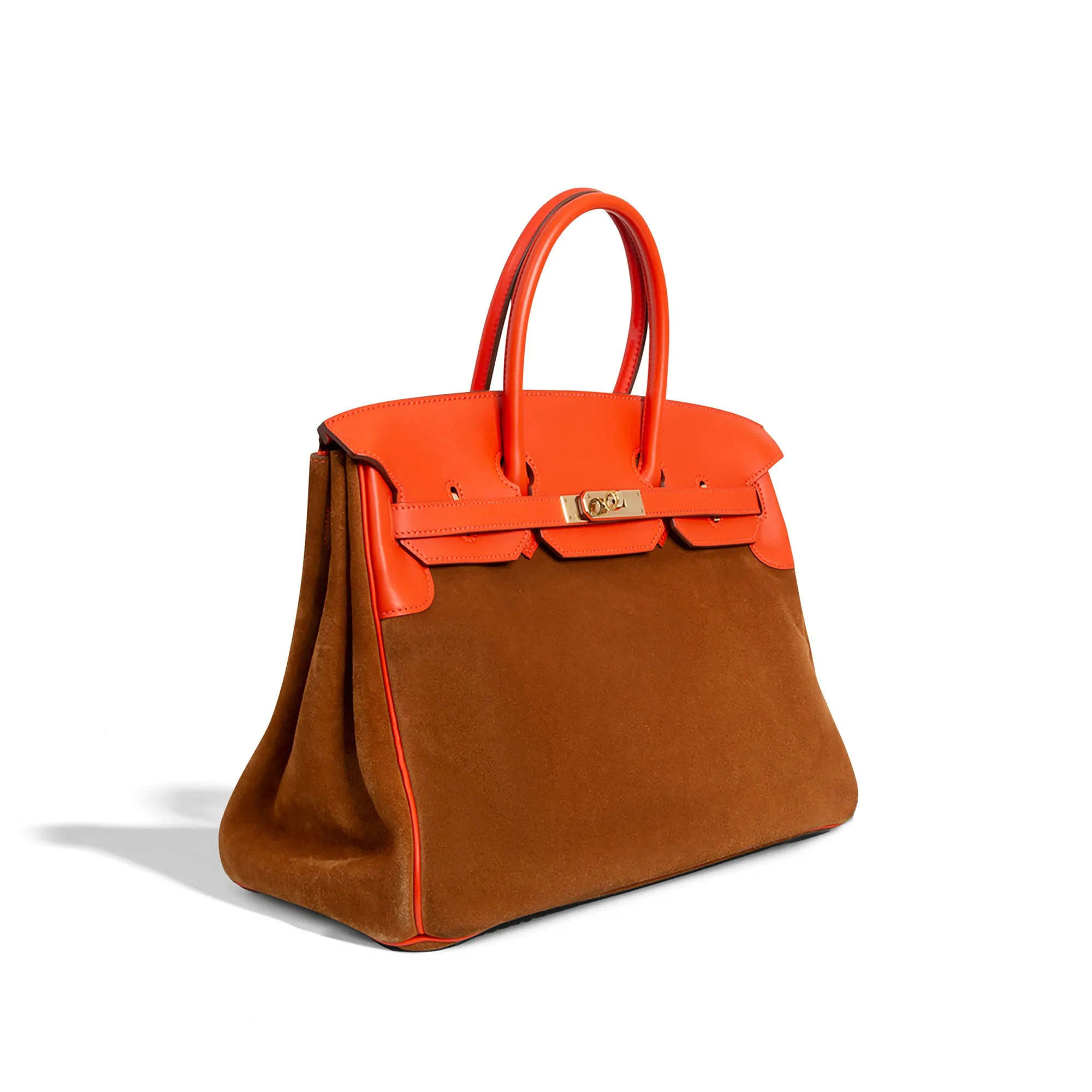 Birkin 35 Grizzly Suede and Swift PBHW