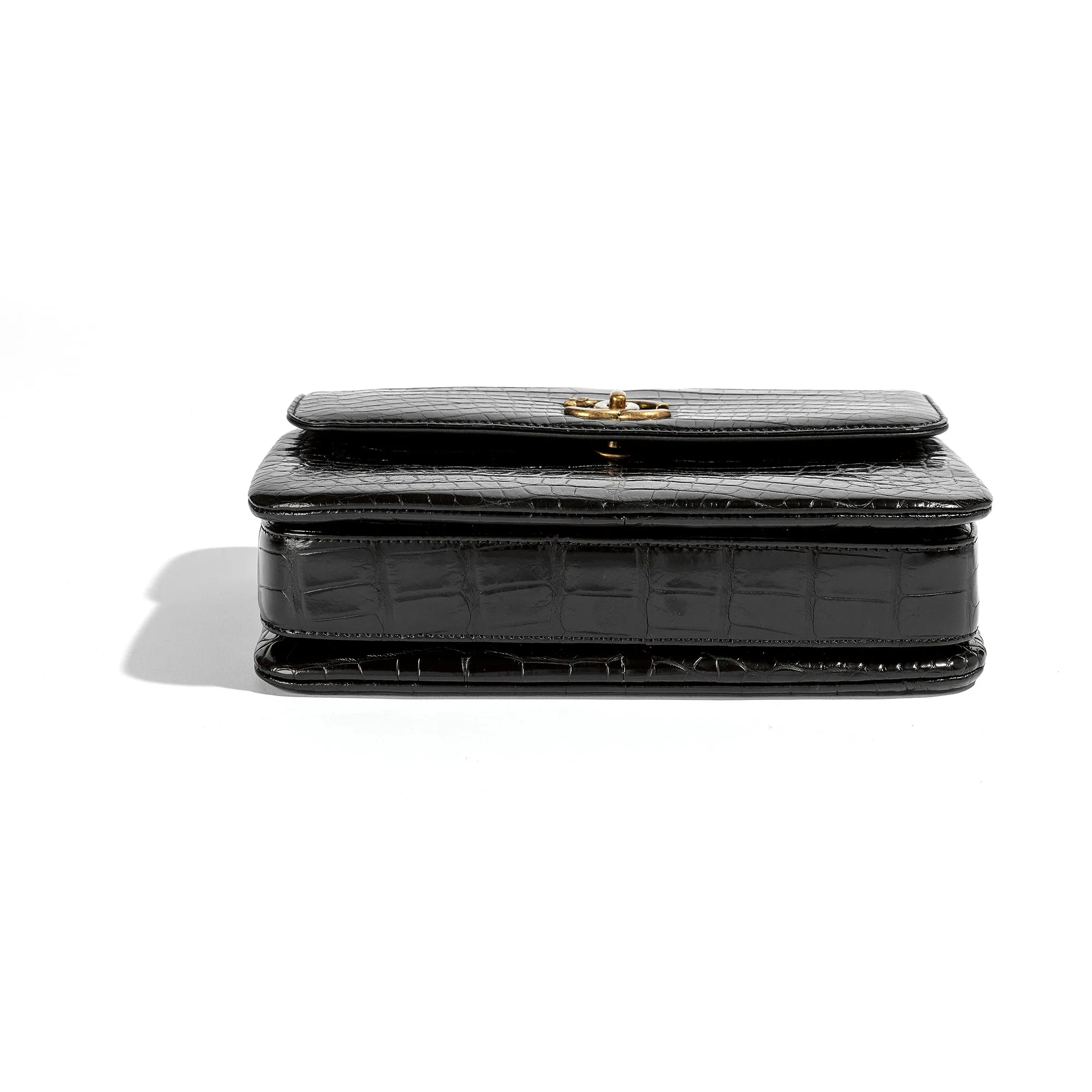 Black Exotic Vintage Flap Bag