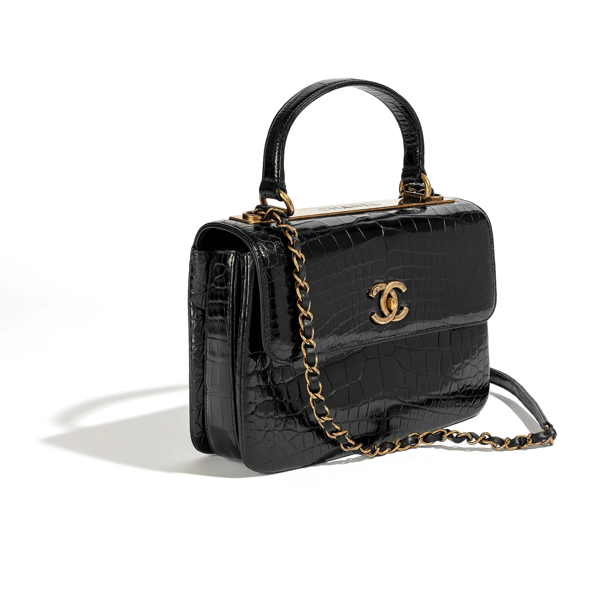 Black Exotic Vintage Flap Bag