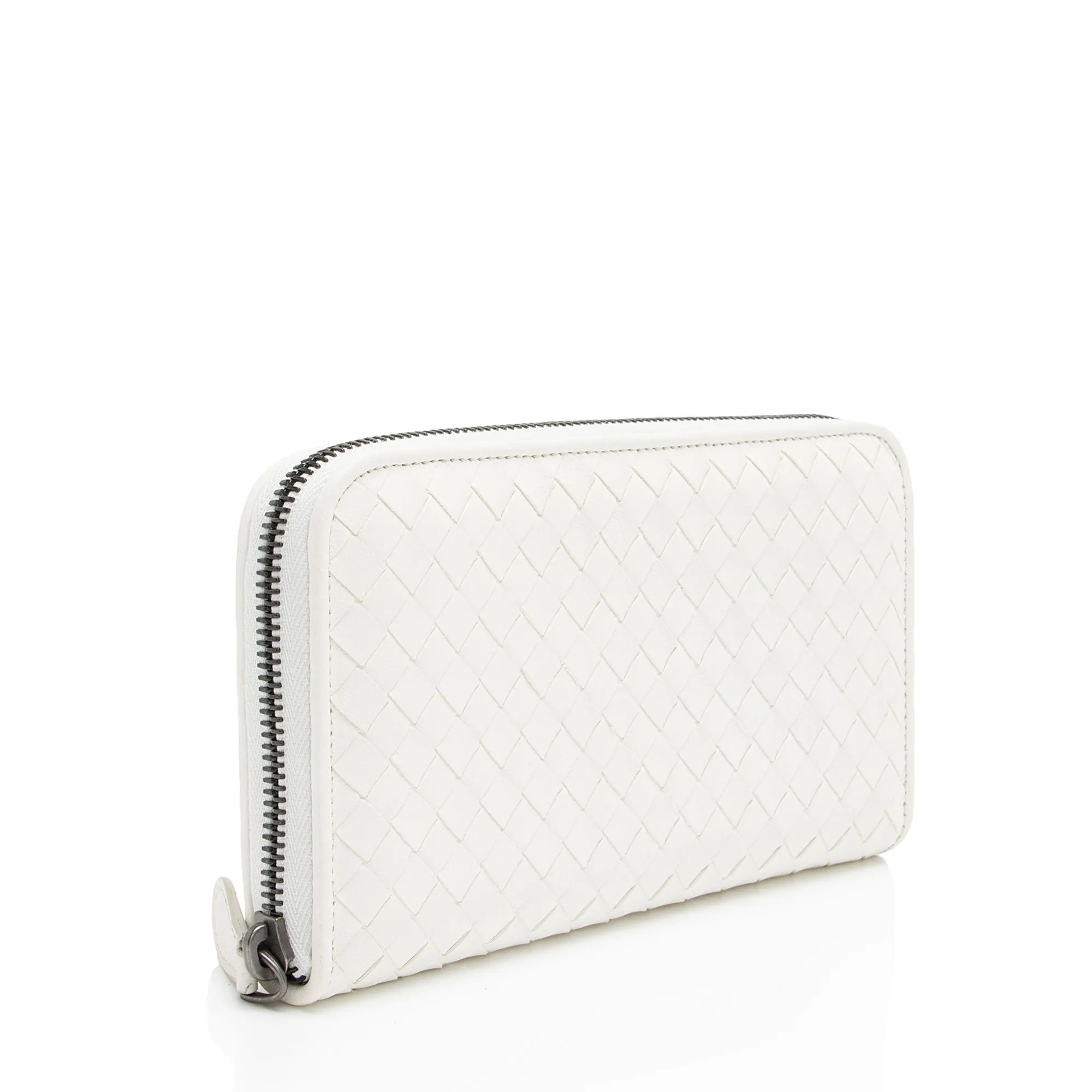 Bottega Veneta Intrecciato Nappa Zip Around Wallet