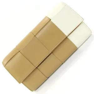 Bottega Veneta ivory Leather Long Wallet (Bi-Fold) (Pre-Owned)