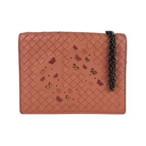 Bottega Veneta Leather Chain/Shoulder Wallet (Pre-Owned)