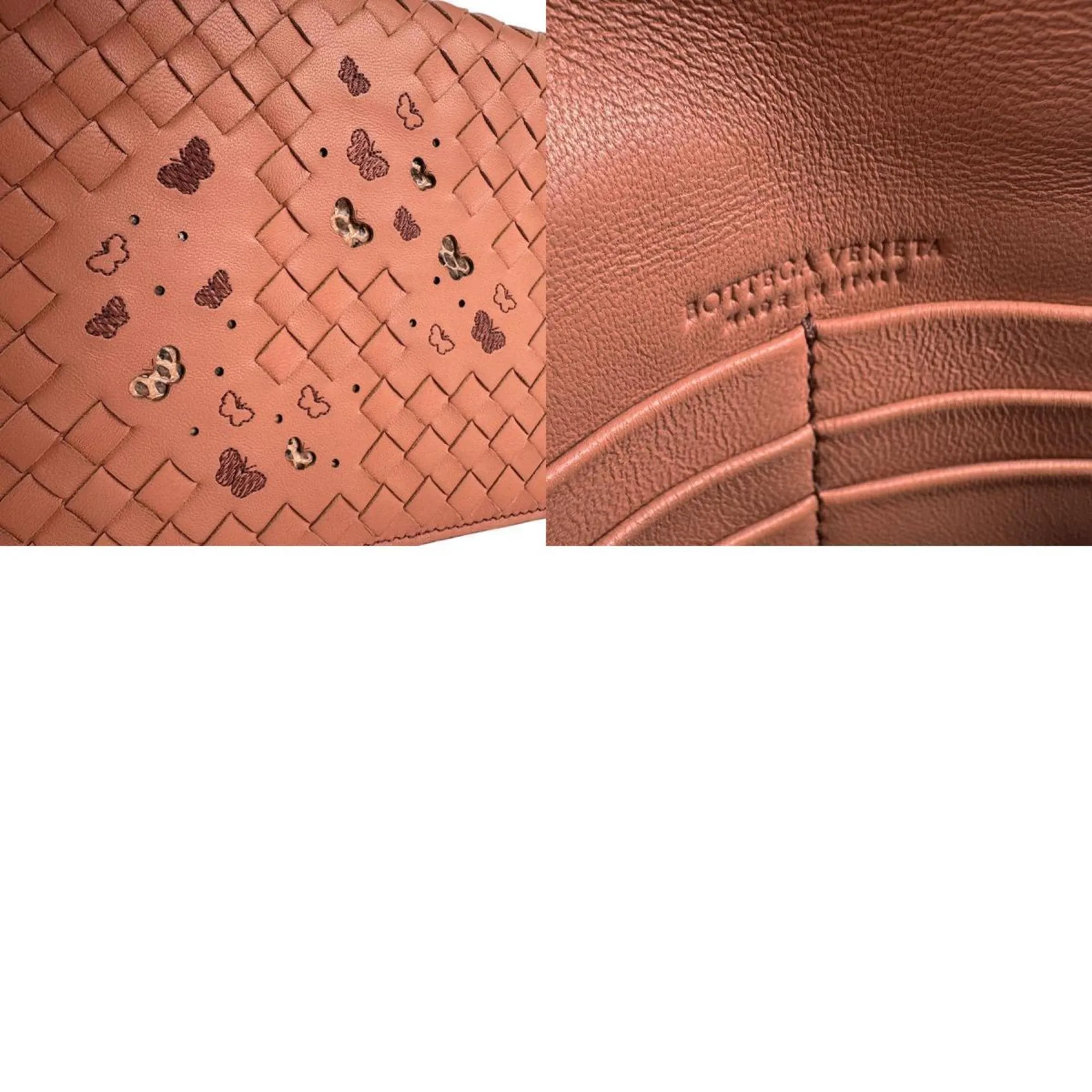 Bottega Veneta Leather Chain/Shoulder Wallet (Pre-Owned)