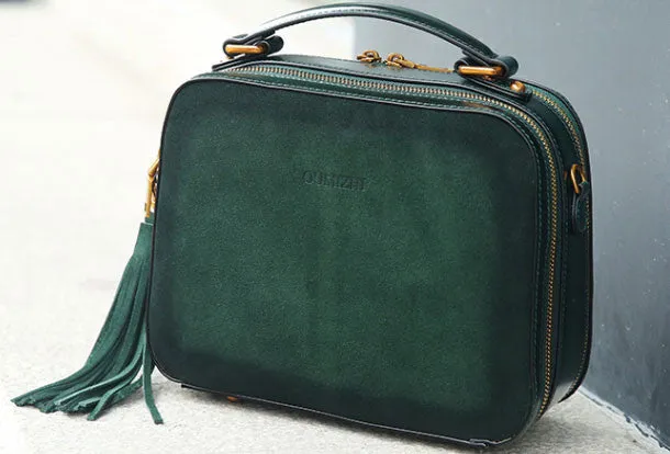 Brown Genuine Leather handbag shoulder bag for women leather Side bag