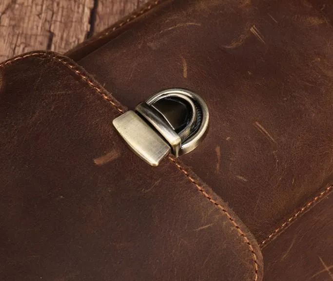 Brown Leather Small Belt Pouch Belt Bag Small Shoulder Bag Waist Bag For Men