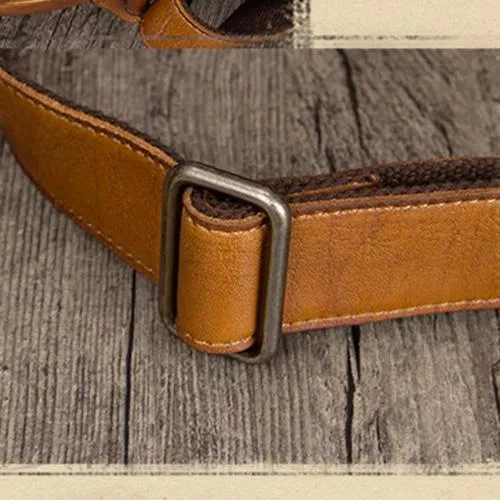 Brown Mens Leather Vintage Vertical Small Messenger Bags Small Side Bag Blue Courier Bag for Men