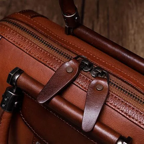 Brown Vintage Womens Leather Boston Handbag Purse Black Side Bag Boston Purse for Ladies