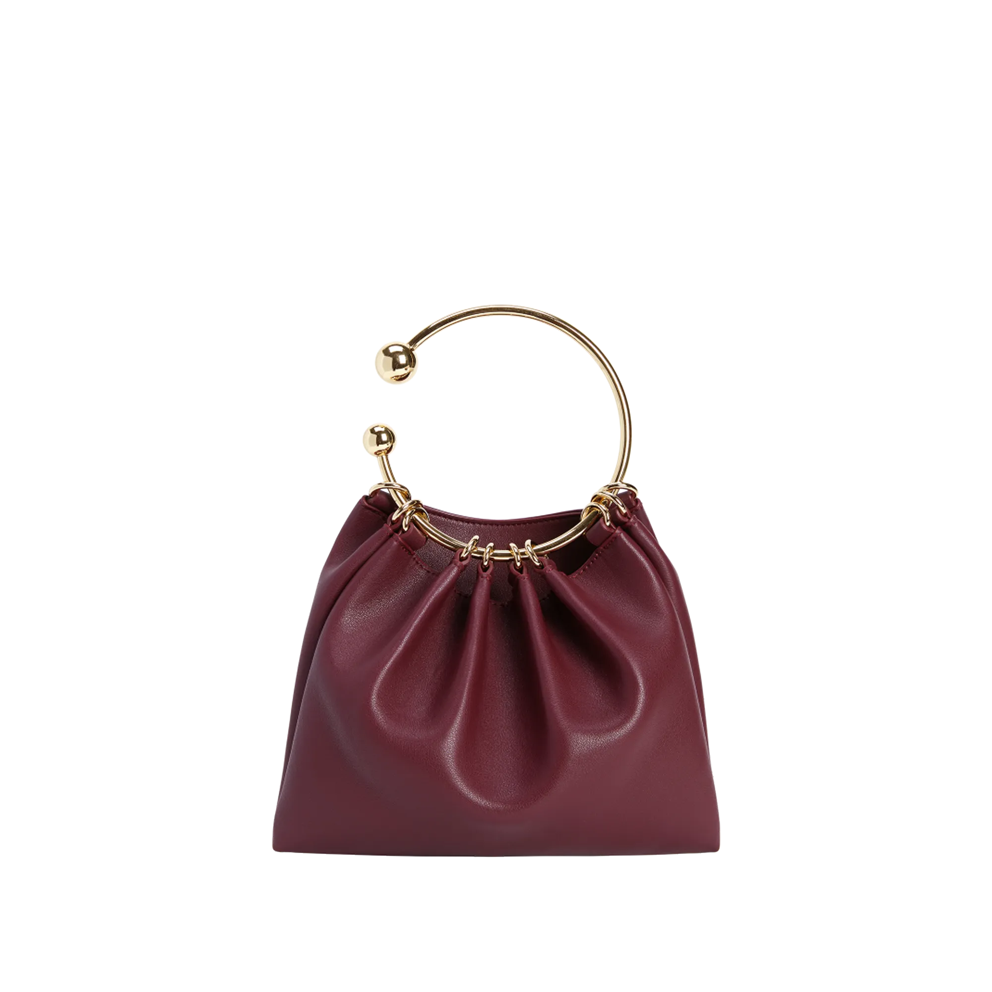 Burgundy Ring Handle Bag