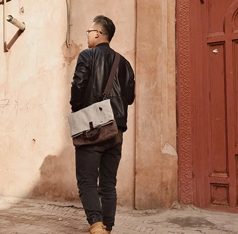 Canvas Mens Cool Messenger Bag Shoulder Bag Handbag Tote Bag For Men