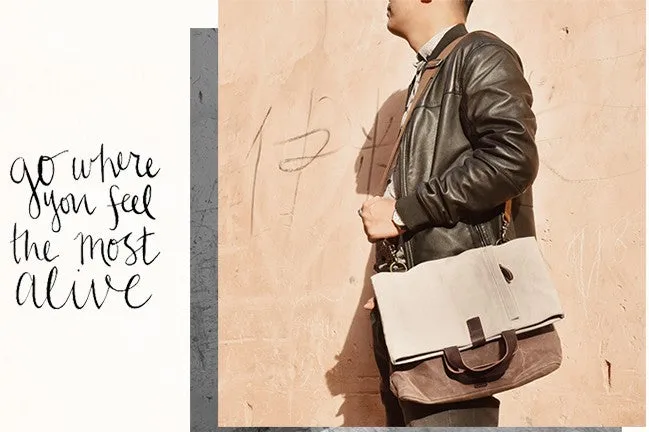 Canvas Mens Cool Messenger Bag Shoulder Bag Handbag Tote Bag For Men