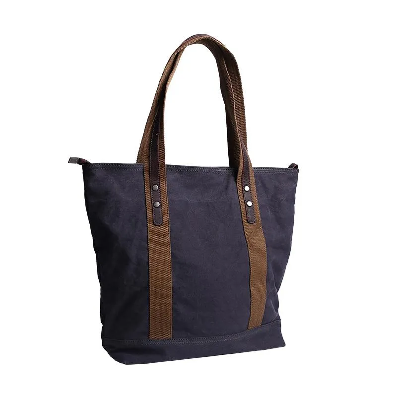 Casual Canvas Mens Womens Large 14???? Khaki Handbag Tote Bag Brown Shoulder Bag Tote Purse For Men