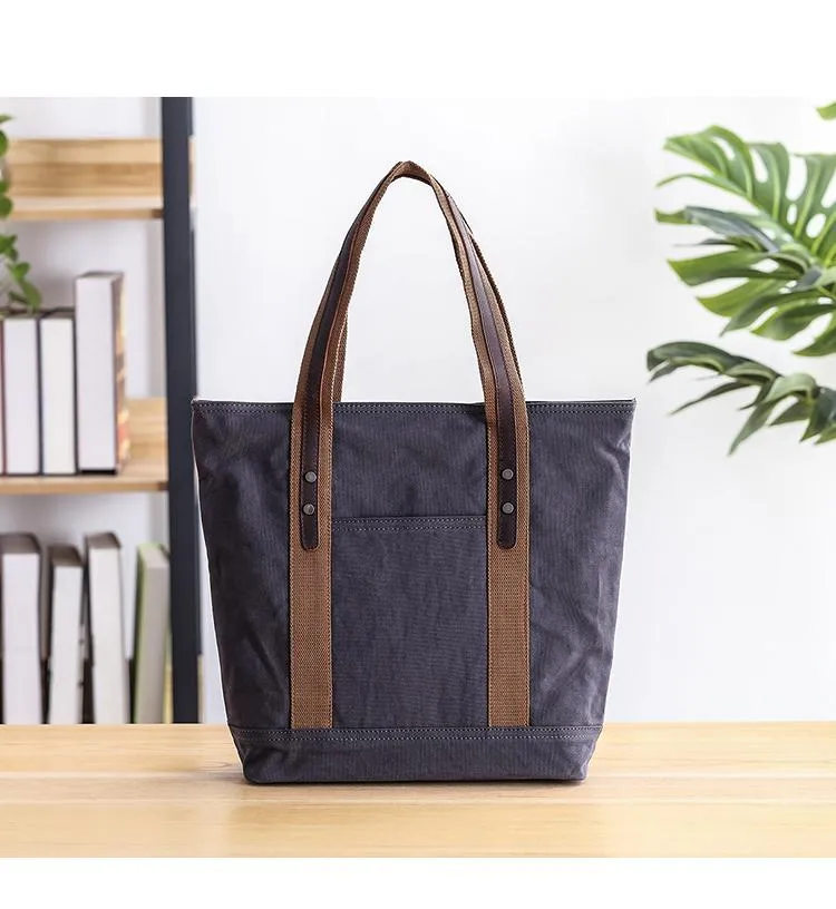 Casual Canvas Mens Womens Large 14???? Khaki Handbag Tote Bag Brown Shoulder Bag Tote Purse For Men