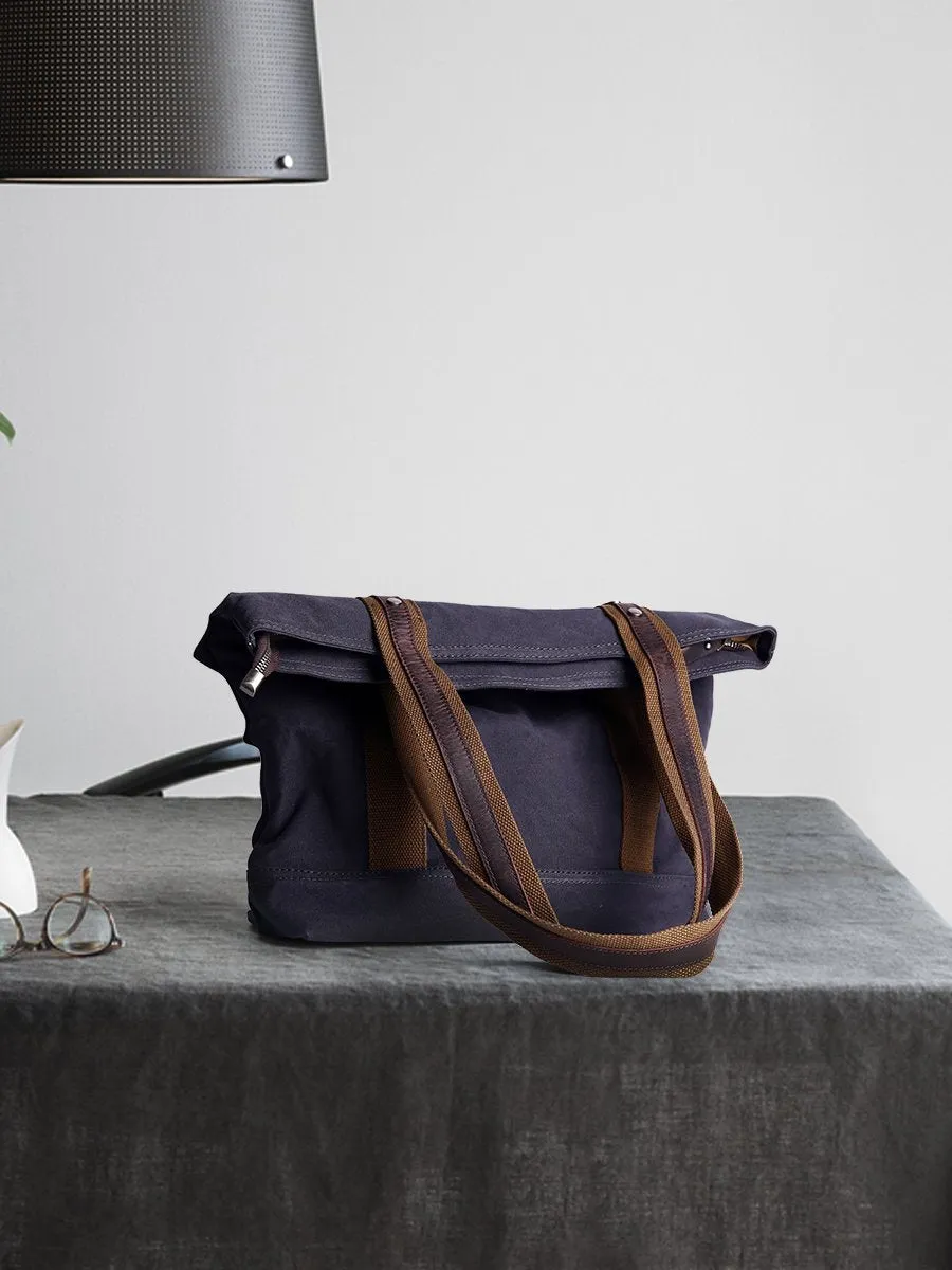 Casual Canvas Mens Womens Large 14???? Khaki Handbag Tote Bag Brown Shoulder Bag Tote Purse For Men