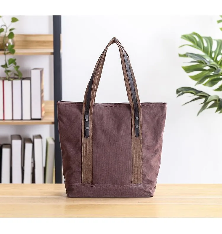 Casual Canvas Mens Womens Large 14???? Khaki Handbag Tote Bag Brown Shoulder Bag Tote Purse For Men
