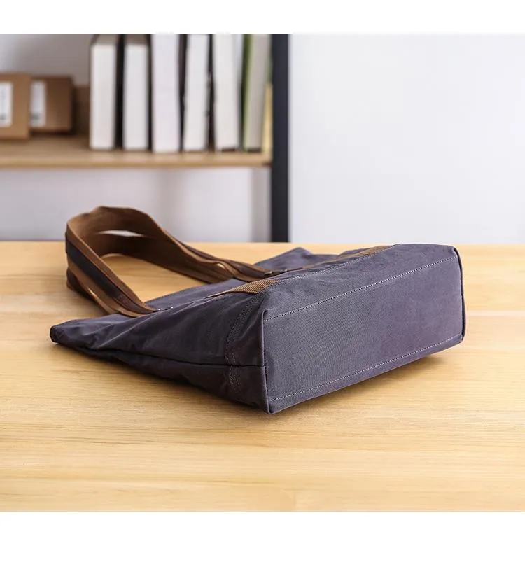 Casual Canvas Mens Womens Large 14???? Khaki Handbag Tote Bag Brown Shoulder Bag Tote Purse For Men
