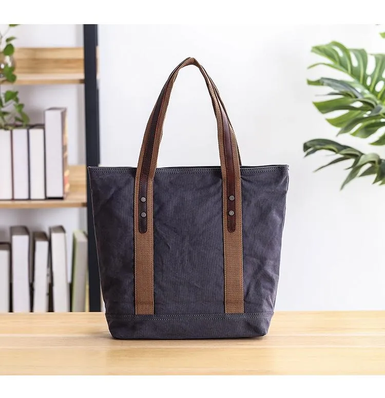 Casual Canvas Mens Womens Large 14???? Khaki Handbag Tote Bag Brown Shoulder Bag Tote Purse For Men