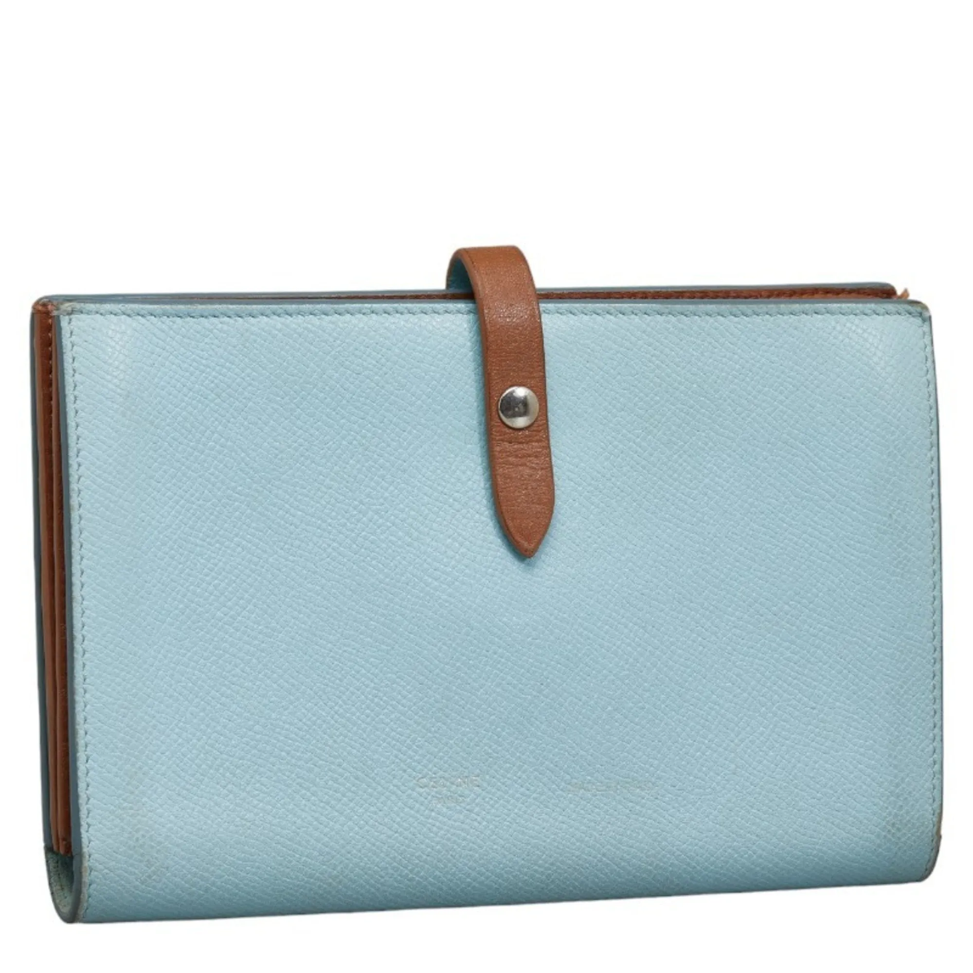 Celine blue Leather Wallet (Bi-Fold) (Pre-Owned)