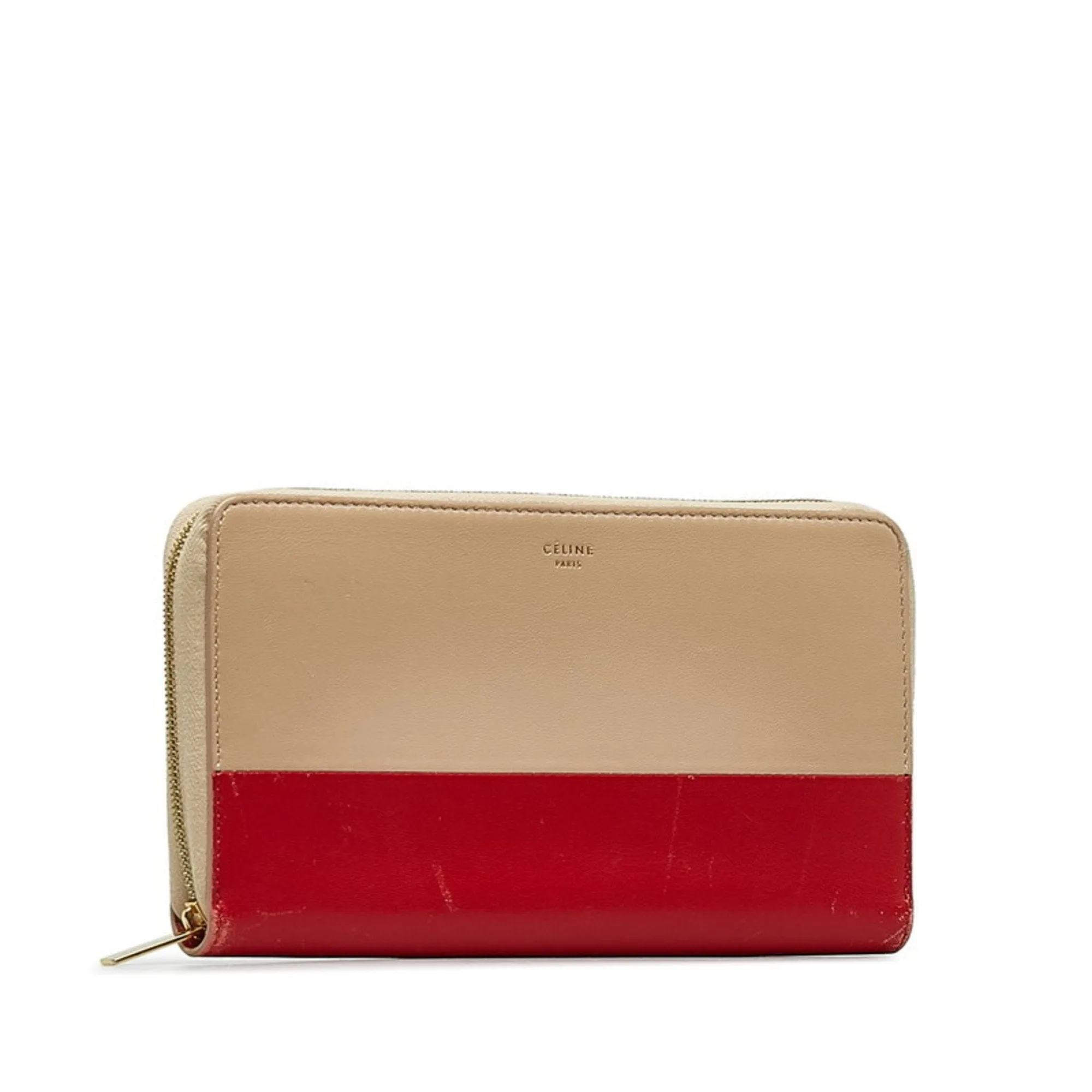 Celine  Color Leather Long Wallet (Bi-Fold) (Pre-Owned)