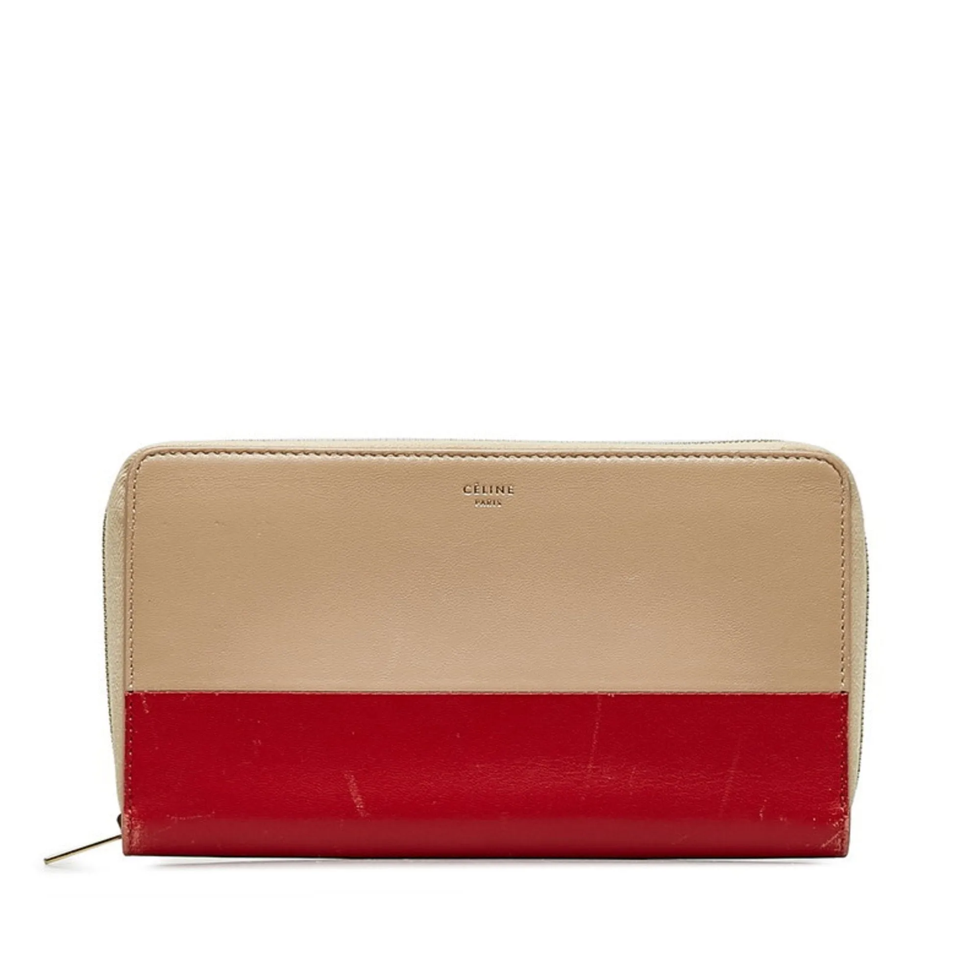 Celine  Color Leather Long Wallet (Bi-Fold) (Pre-Owned)