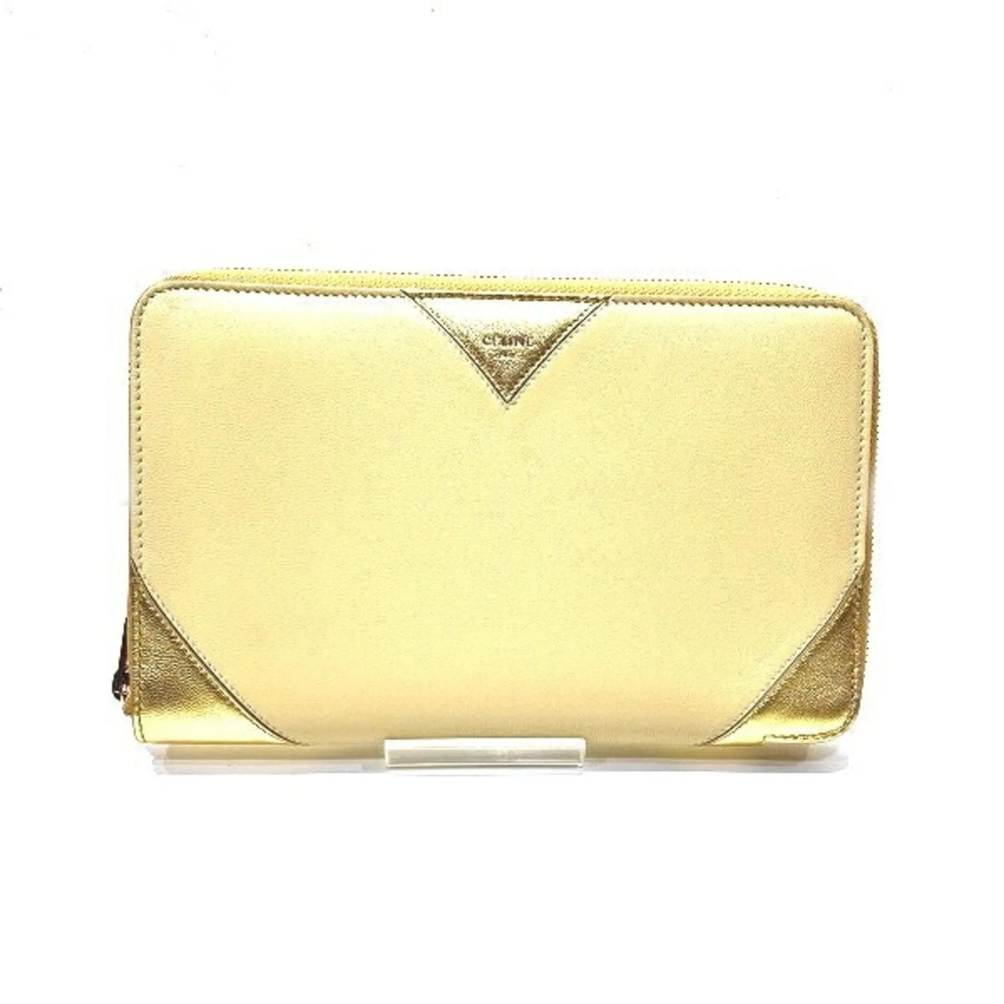Celine gold yellow Leather Long Wallet (Bi-Fold) (Pre-Owned)