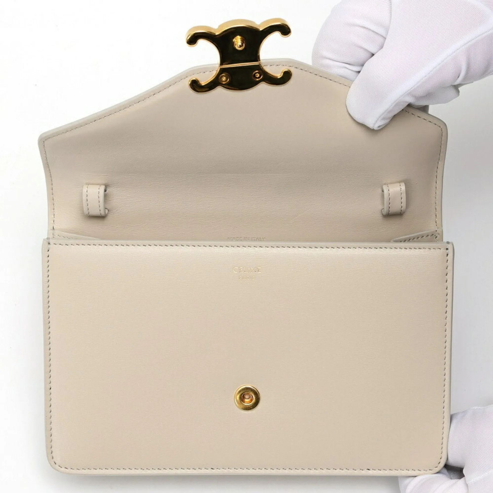 Celine Leather Chain/Shoulder Wallet (Pre-Owned)