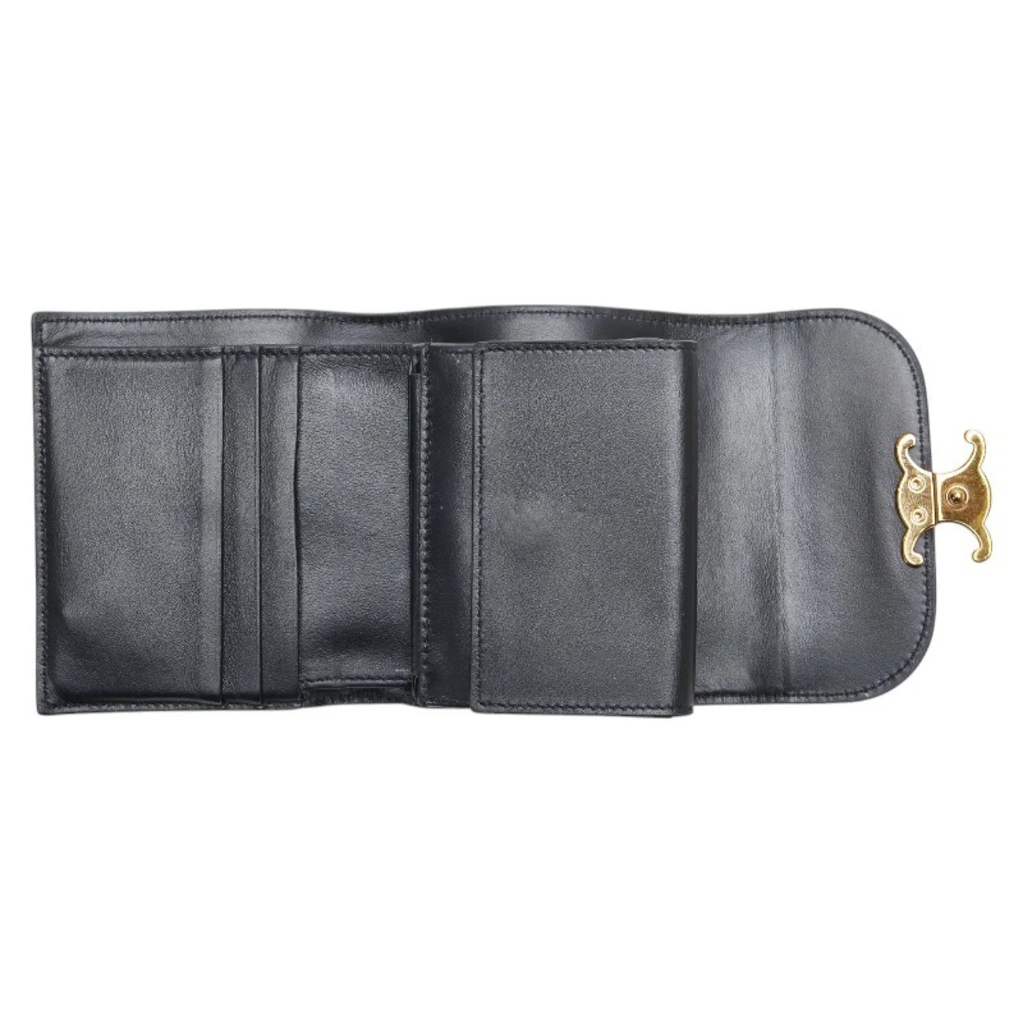 Celine Leather Wallet (Tri-Fold) (Pre-Owned)