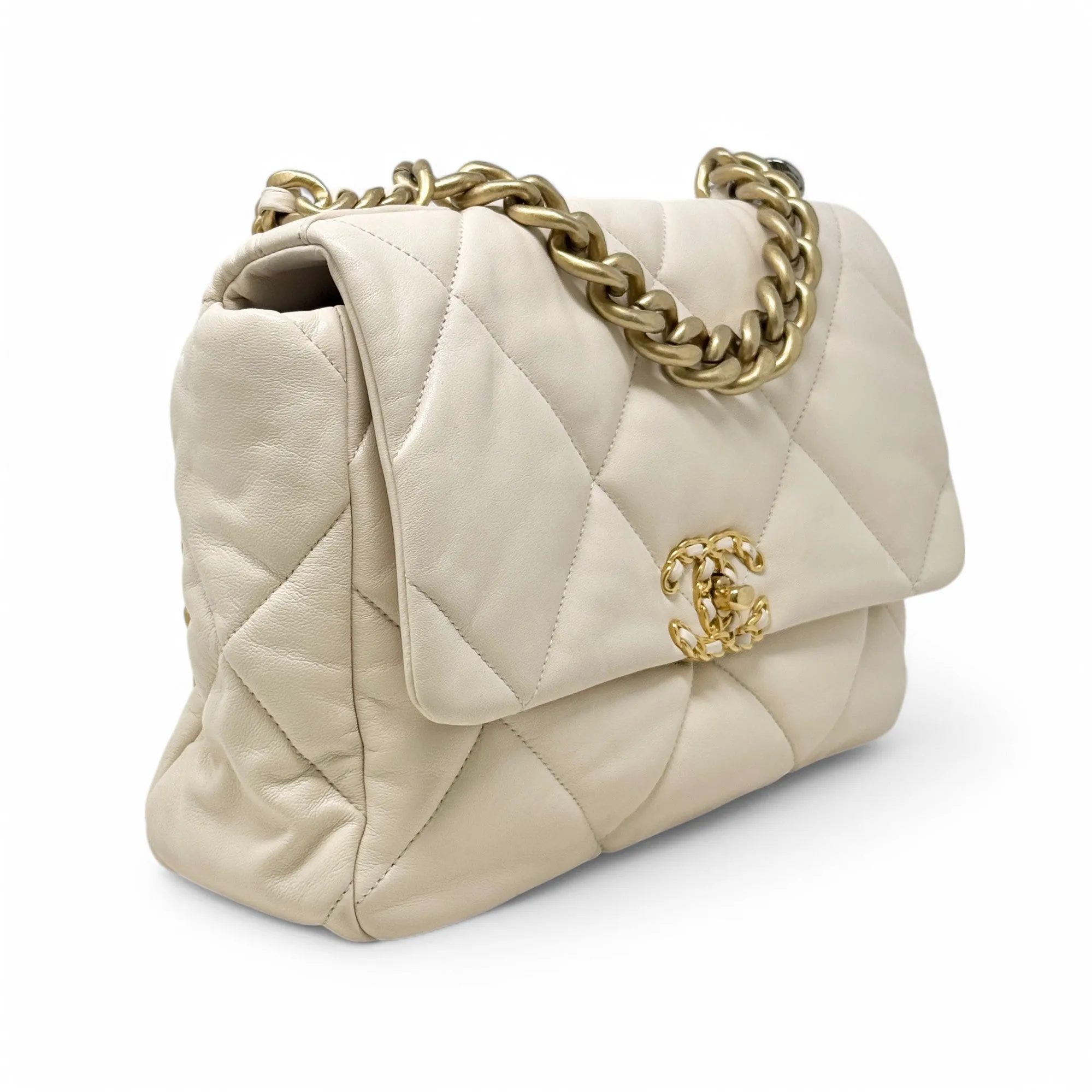 Chanel Beige Large 19 Flap