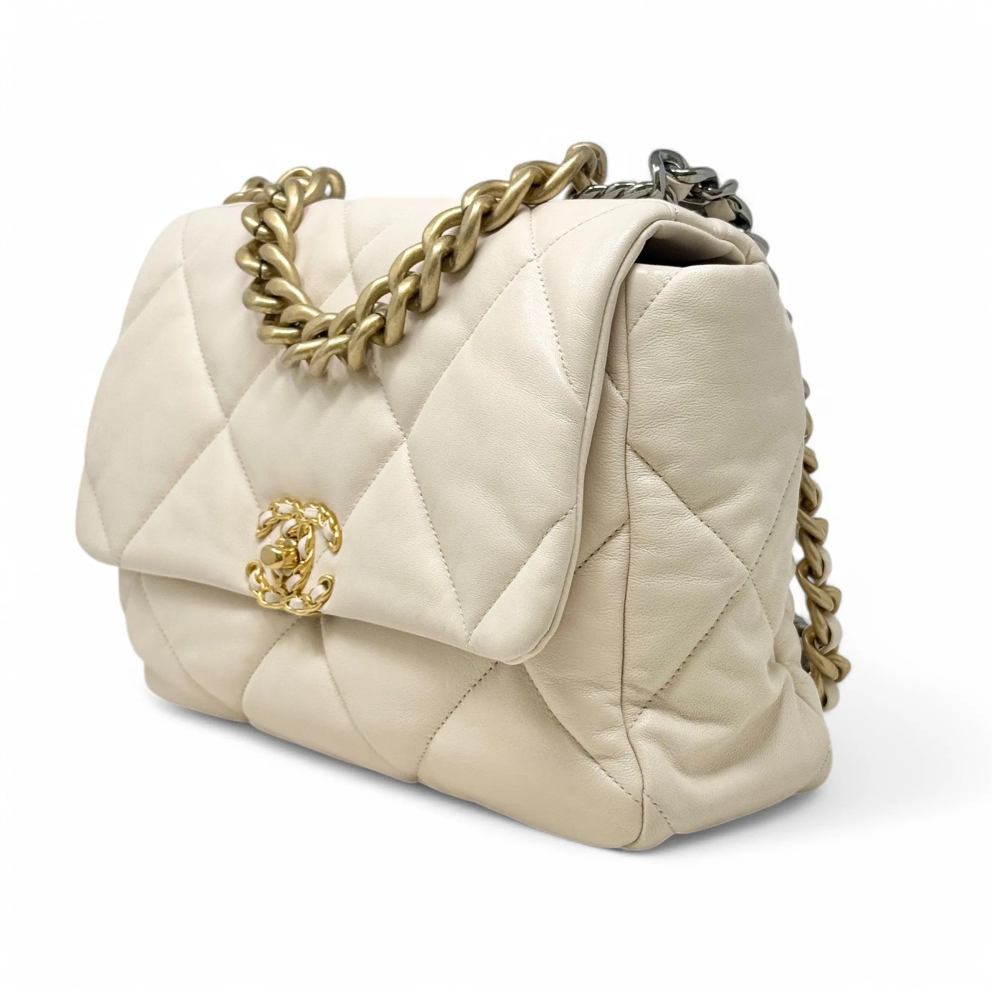 Chanel Beige Large 19 Flap