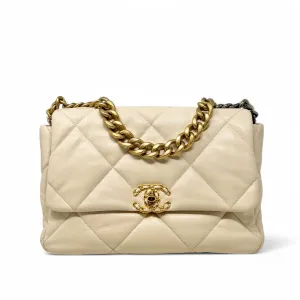 Chanel Beige Large 19 Flap