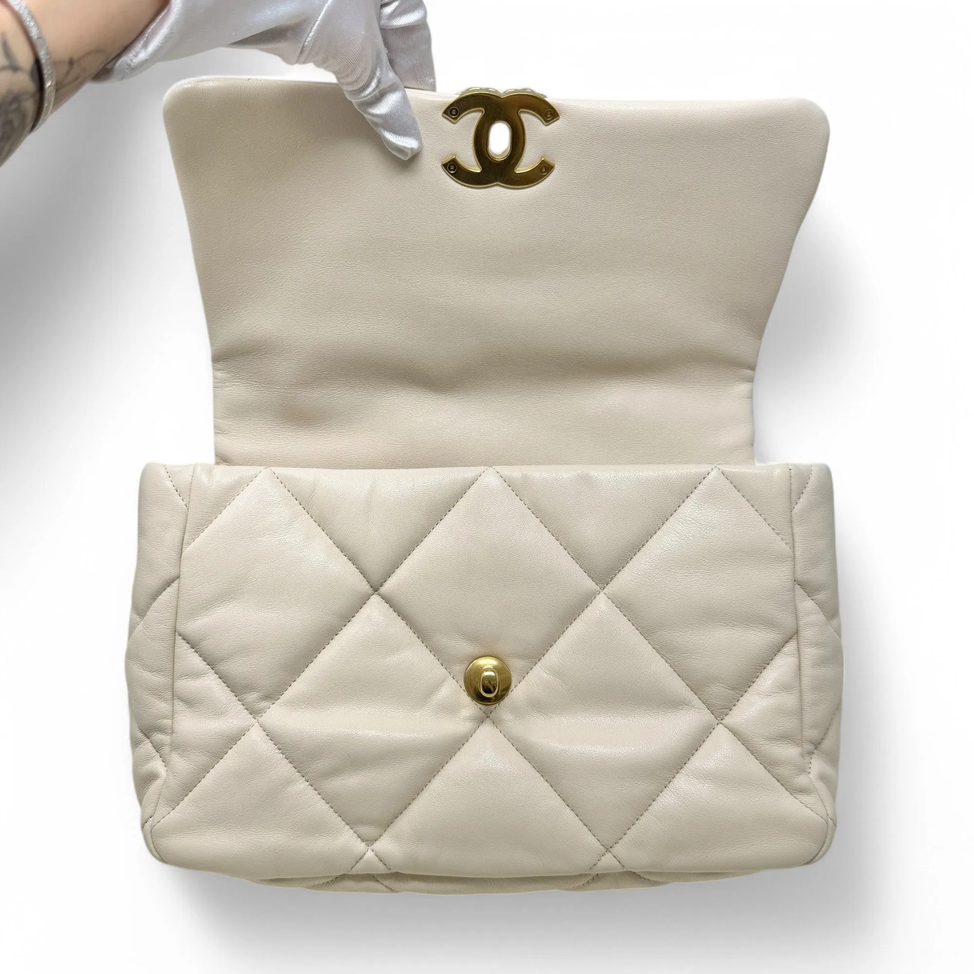 Chanel Beige Large 19 Flap