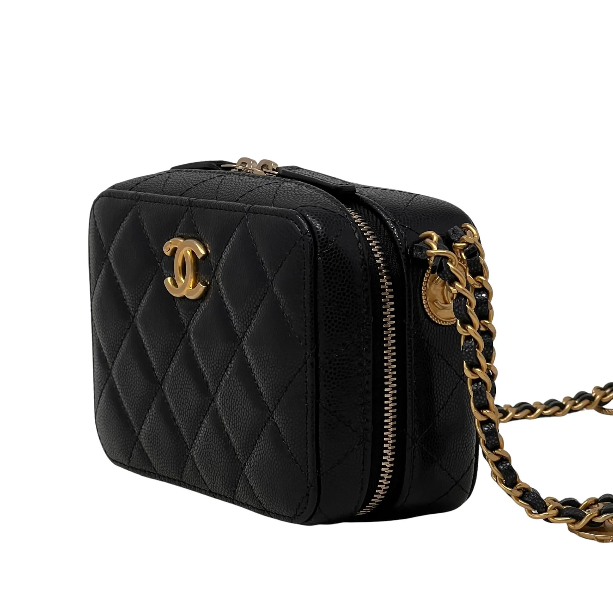 Chanel Black Caviar Twist Your Buttons Camera Bag
