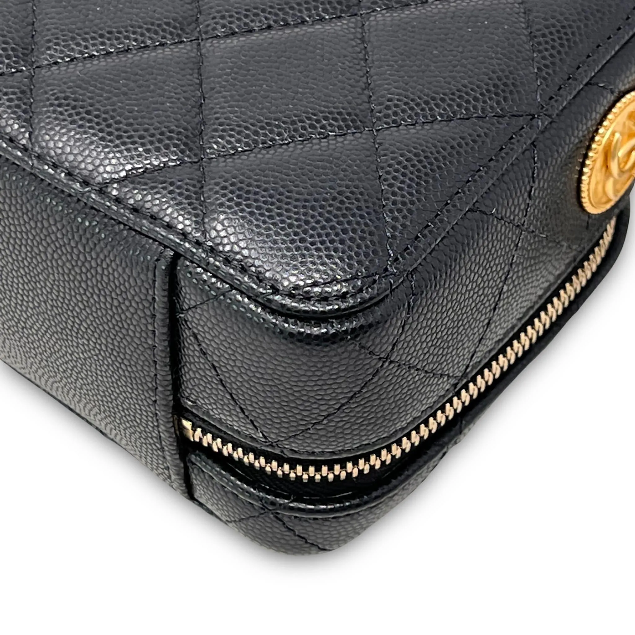 Chanel Black Caviar Twist Your Buttons Camera Bag