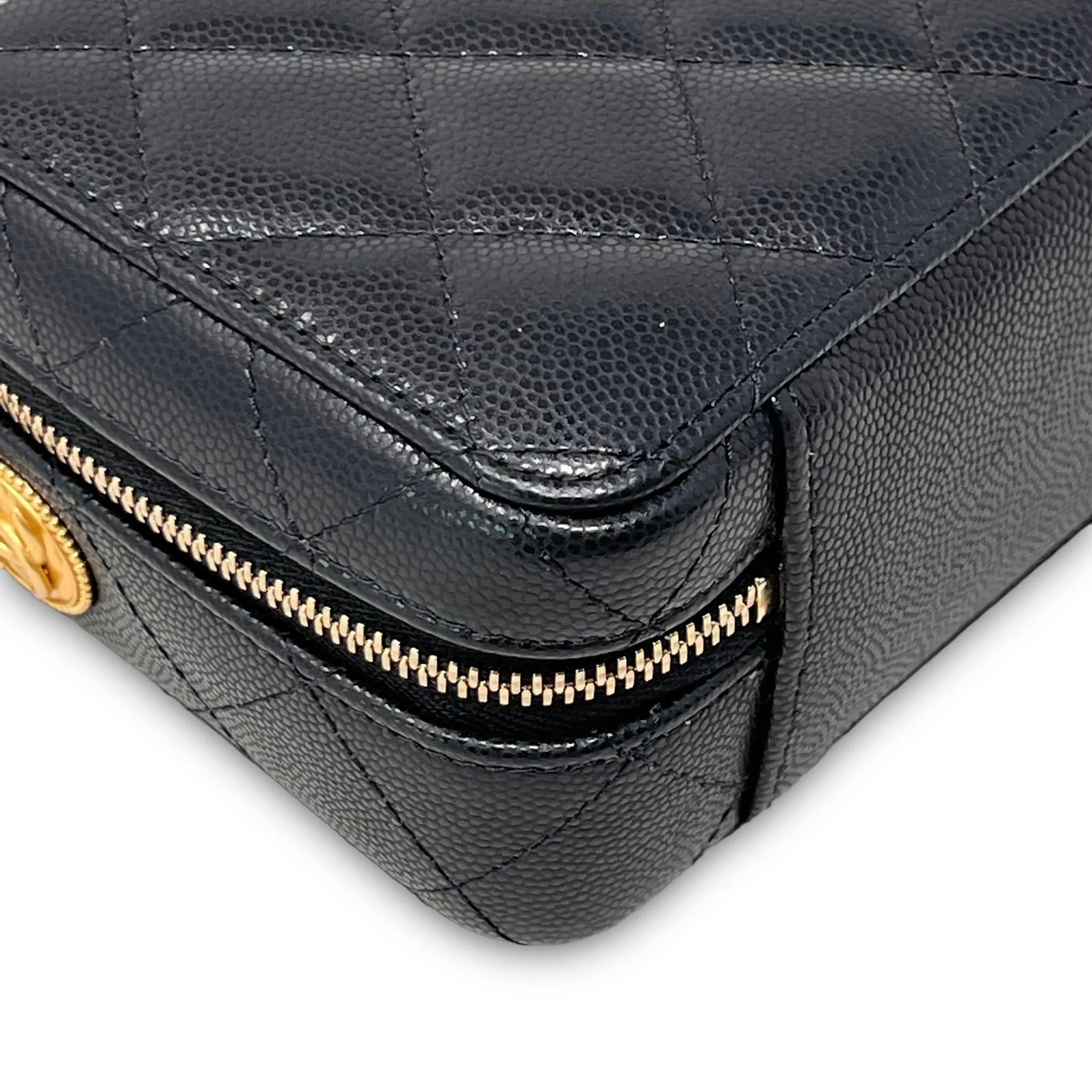 Chanel Black Caviar Twist Your Buttons Camera Bag