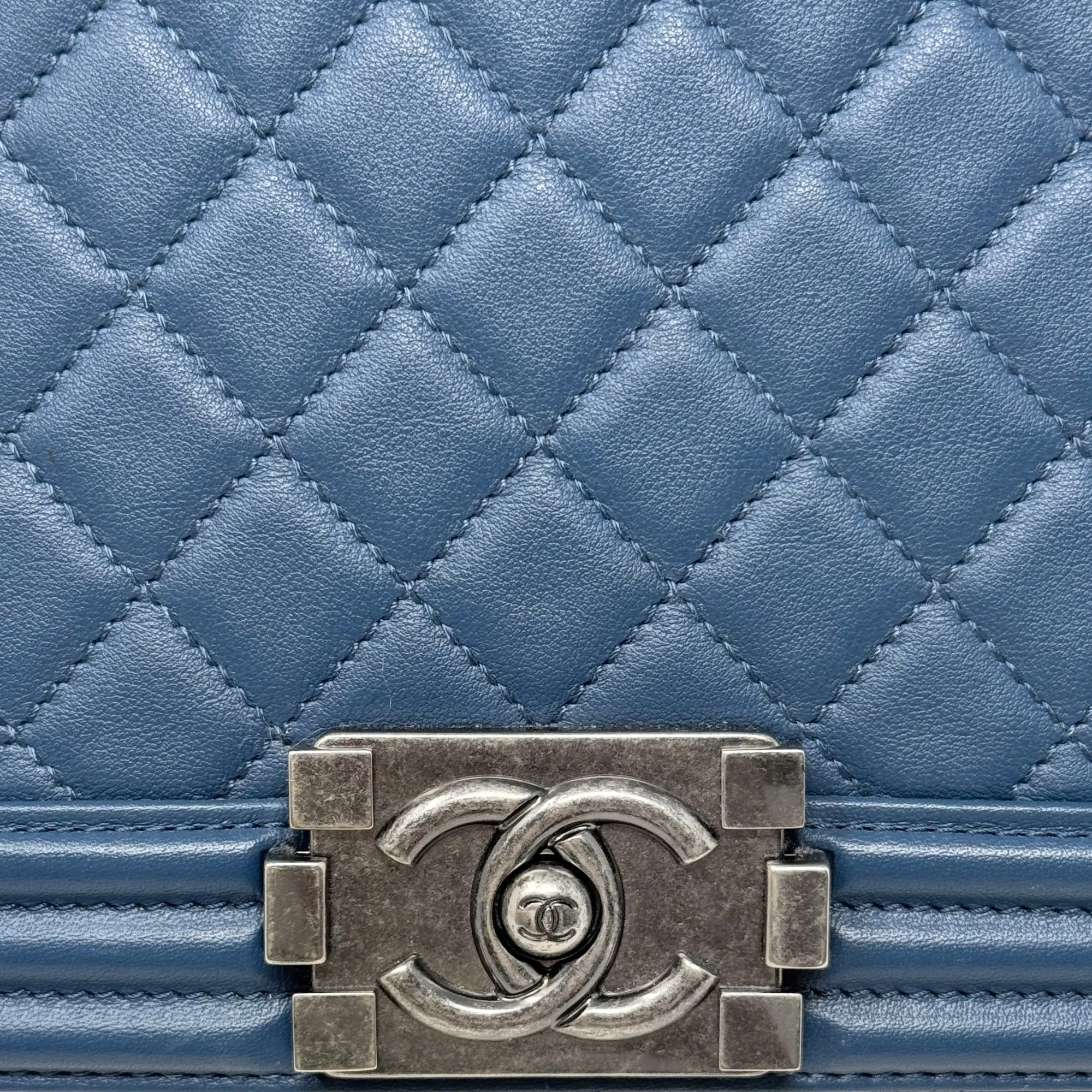 Chanel Blue Large Boy Bag