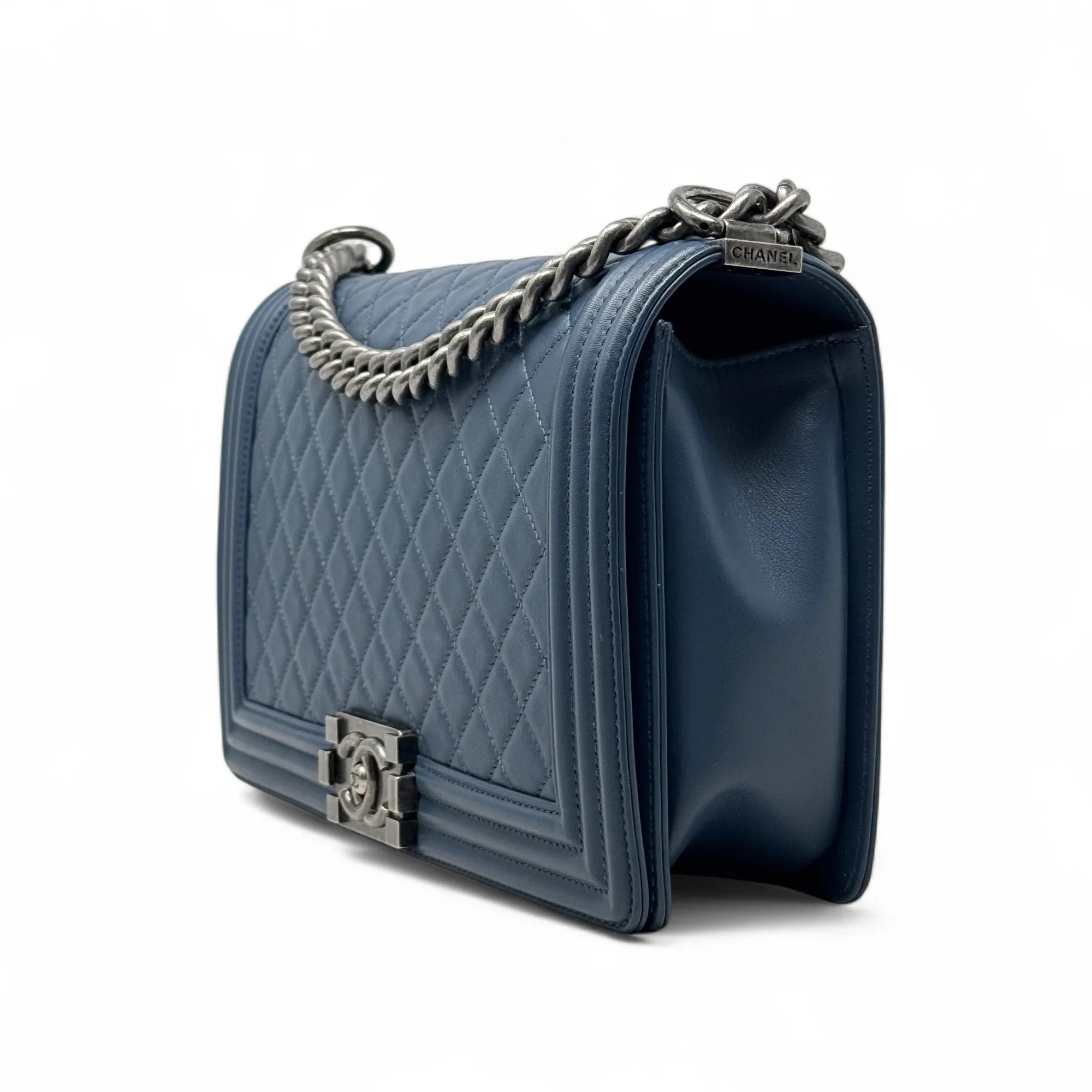 Chanel Blue Large Boy Bag