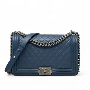 Chanel Blue Large Boy Bag