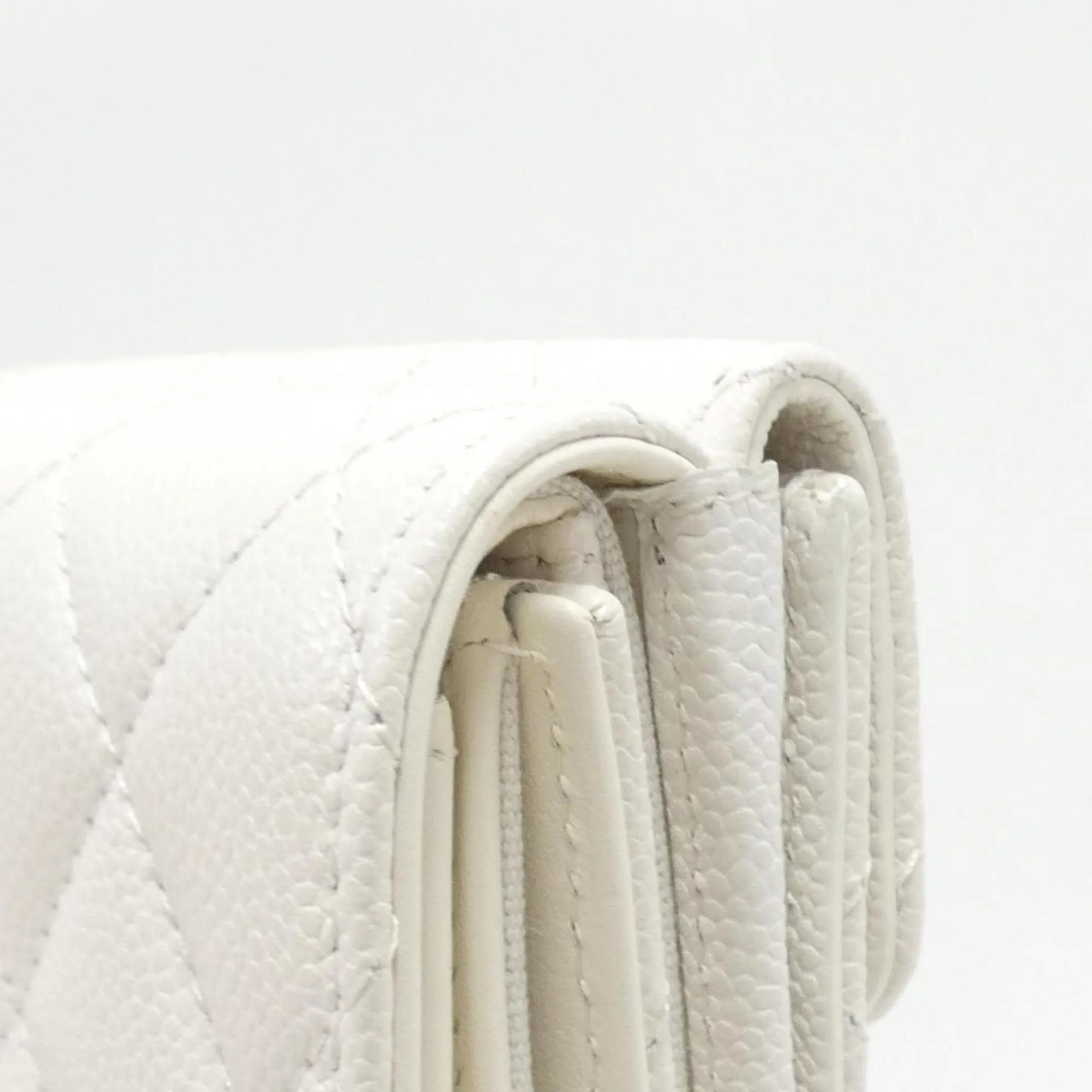 Chanel Caviar Leather Wallet (Tri-Fold) (Pre-Owned)