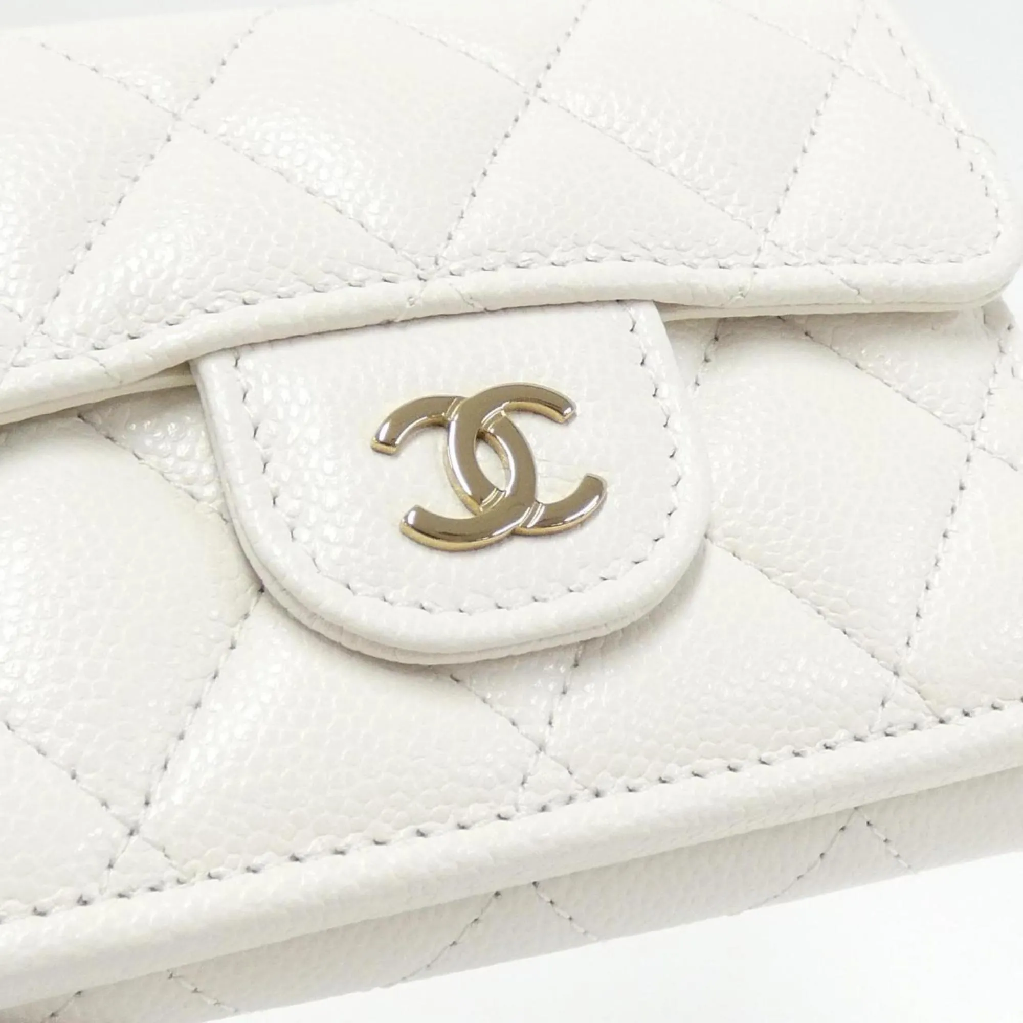 Chanel Caviar Leather Wallet (Tri-Fold) (Pre-Owned)