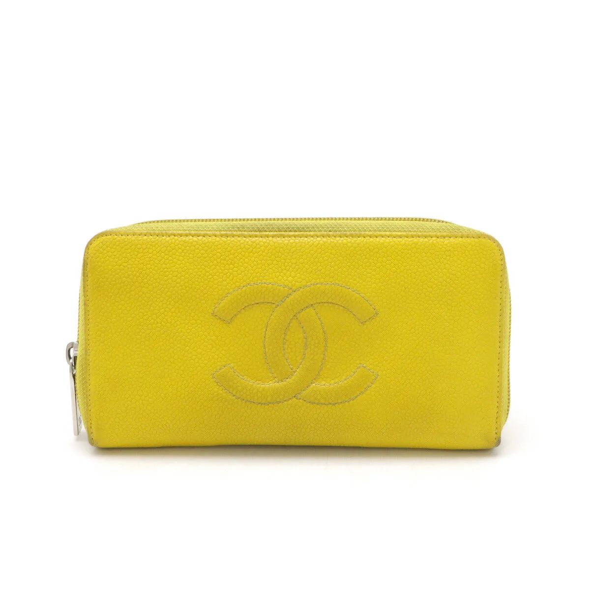 Chanel Caviar Skin Zip Wallet
