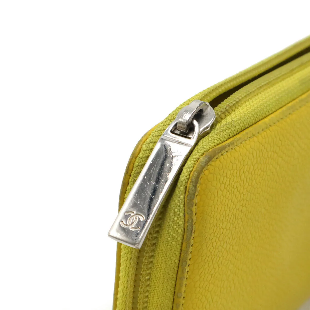 Chanel Caviar Skin Zip Wallet