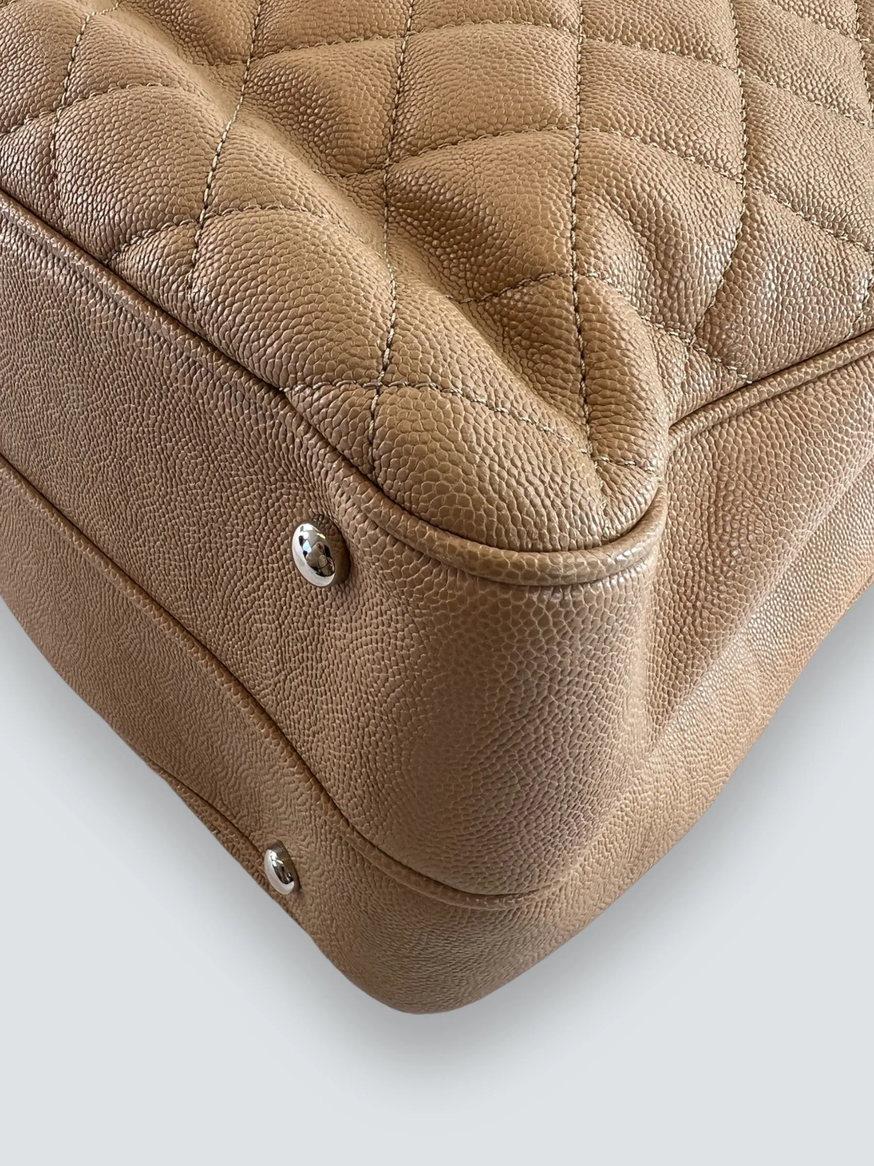 Chanel Cream Caviar Leather Neo Shopping Tote