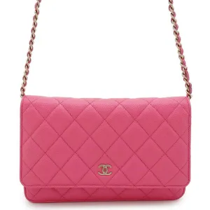 Chanel Grained Calfskin Chain/Shoulder Wallet (Pre-Owned)