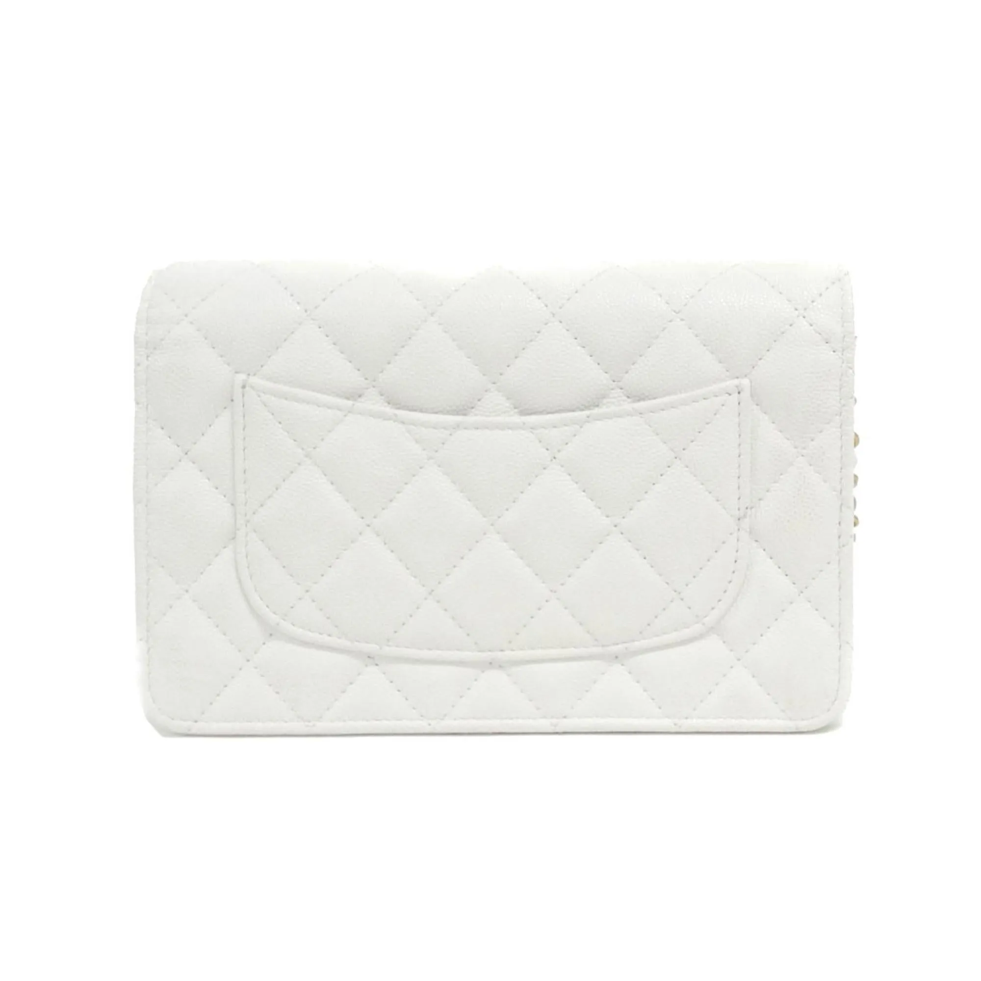 Chanel Grained Calfskin Chain/Shoulder Wallet (Pre-Owned)