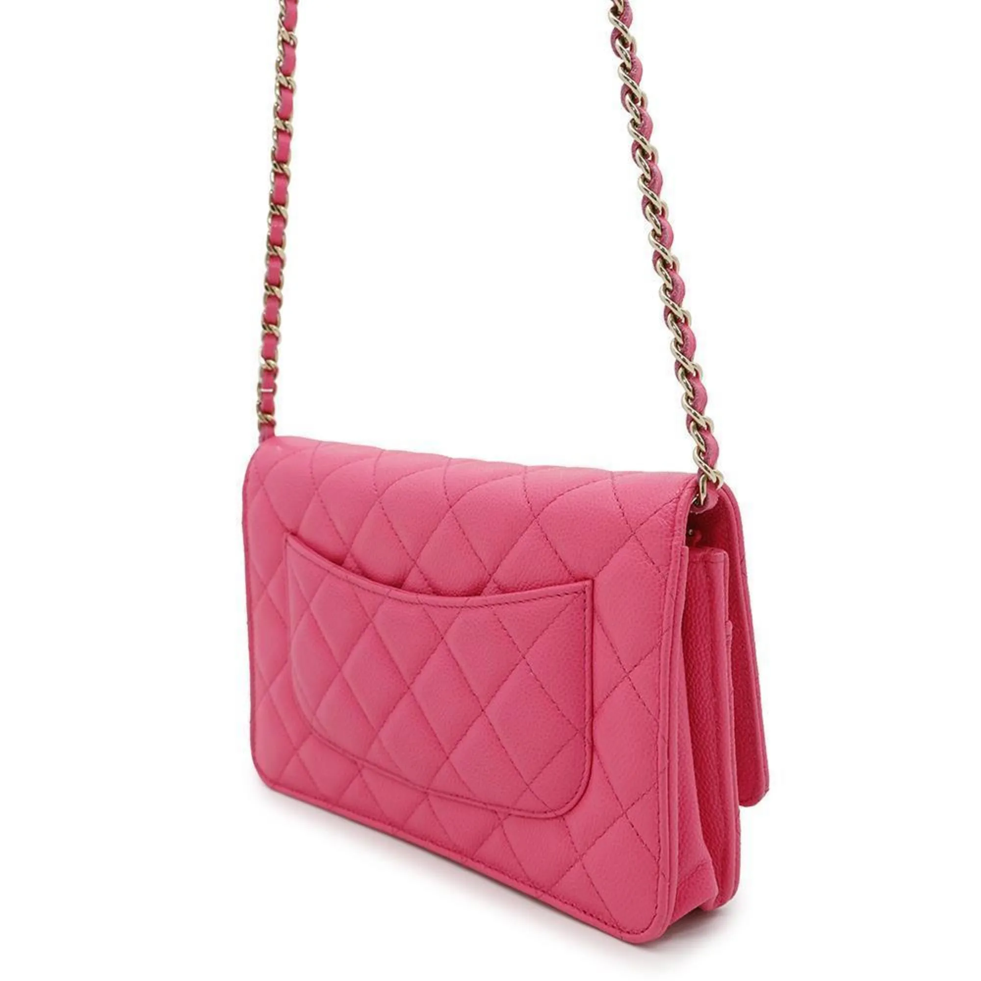 Chanel Grained Calfskin Chain/Shoulder Wallet (Pre-Owned)