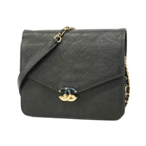Chanel Grained Calfskin Chain/Shoulder Wallet (Pre-Owned)
