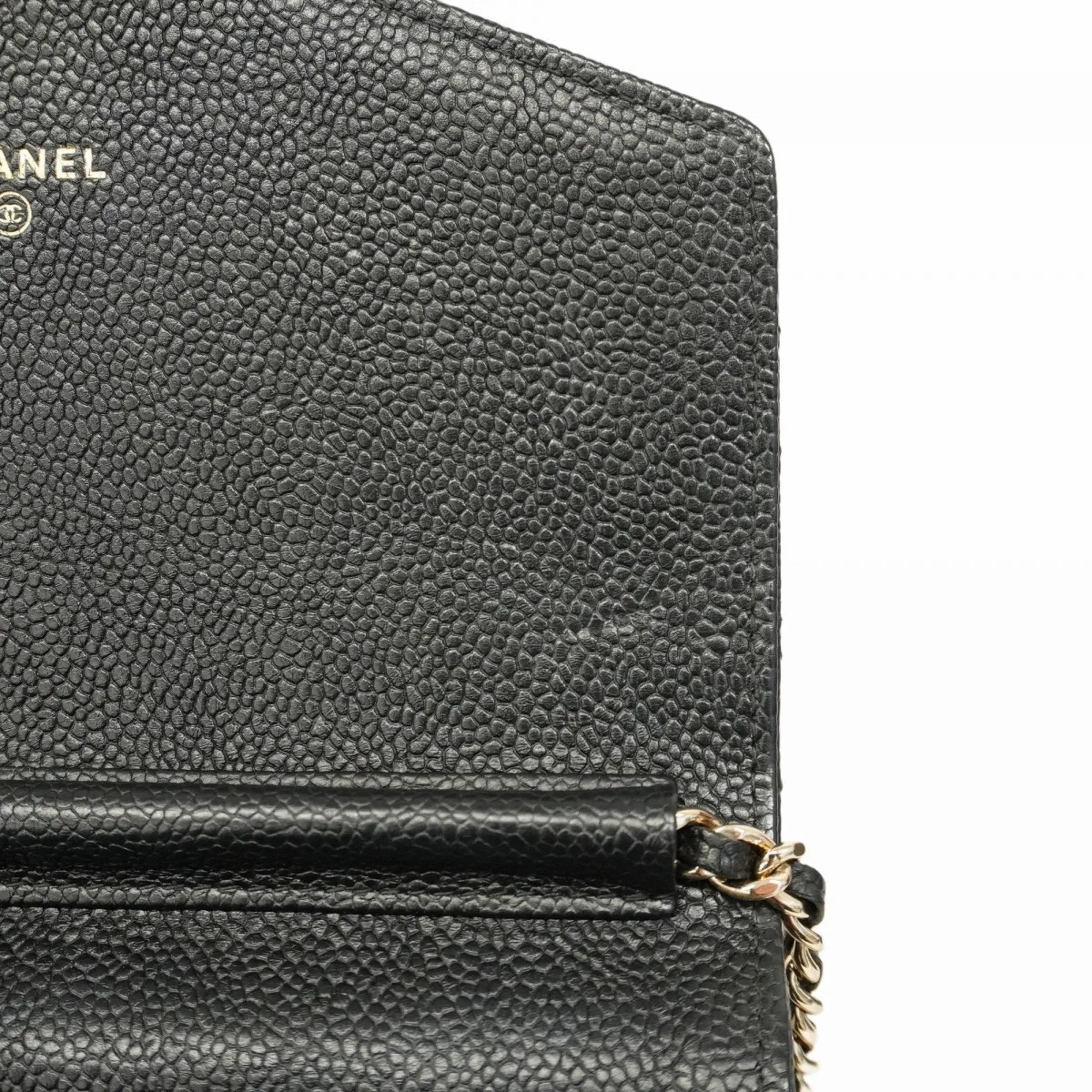 Chanel Grained Calfskin Chain/Shoulder Wallet (Pre-Owned)